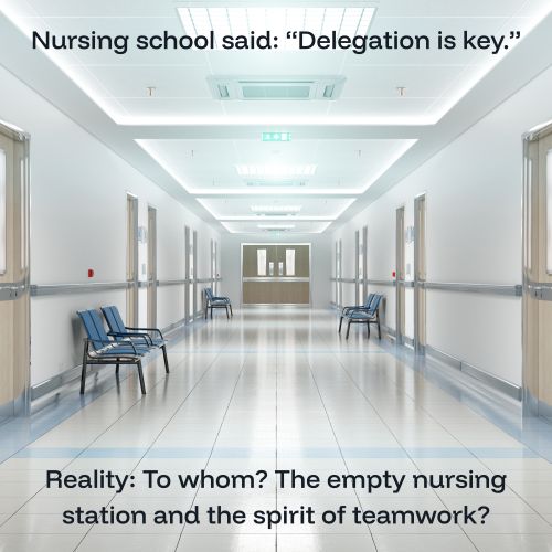 Delegation nurse meme.
