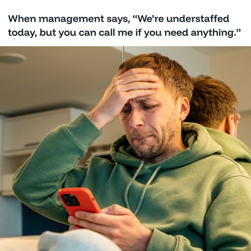 Nurse management phone call meme.