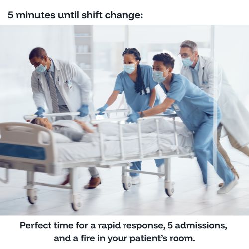 Nurse shift change meme.